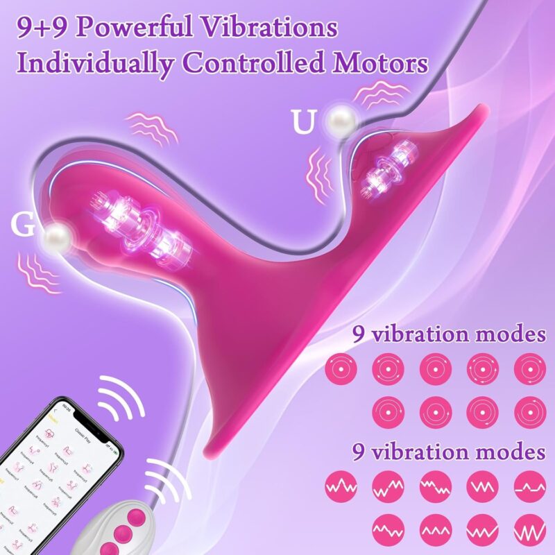 APP Remote Control Sit and Ride Clit Anal G Spot Vibrator with 9+9 Vibrating Modes - Image 2