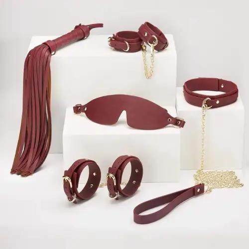 Buyging™ ROOMFUN Retro Red Leather Bondage Kit