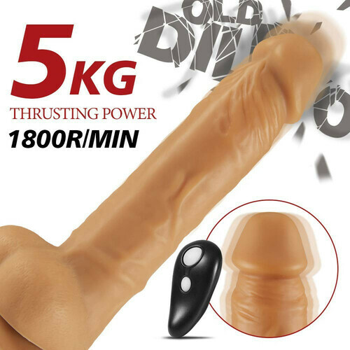7 Thrusting 1800r/min Realistic Telescopic Vibrating Dildo