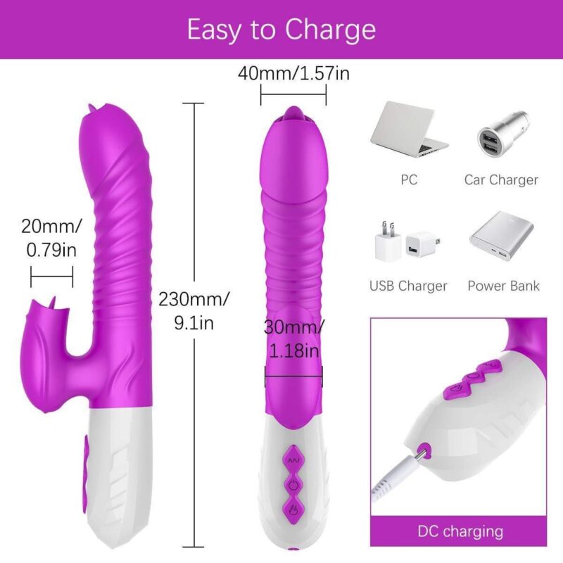 G-Spot Rabbit Vibrator Vibrating Dildo - Image 7