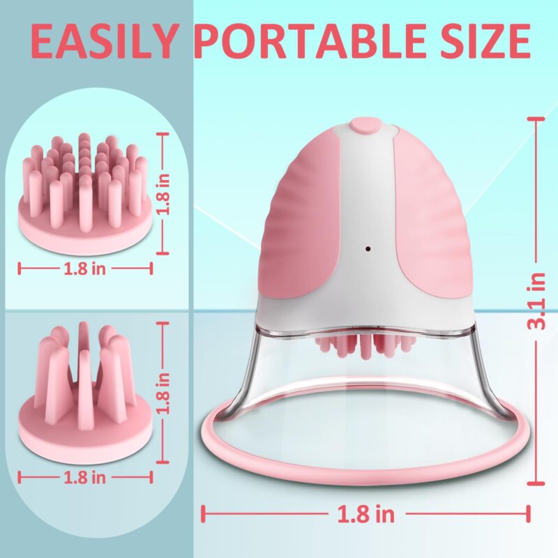 Vibrating Sucking 360° Rotational Stimulation Nipple Toy Clamps 2PCS - Image 6