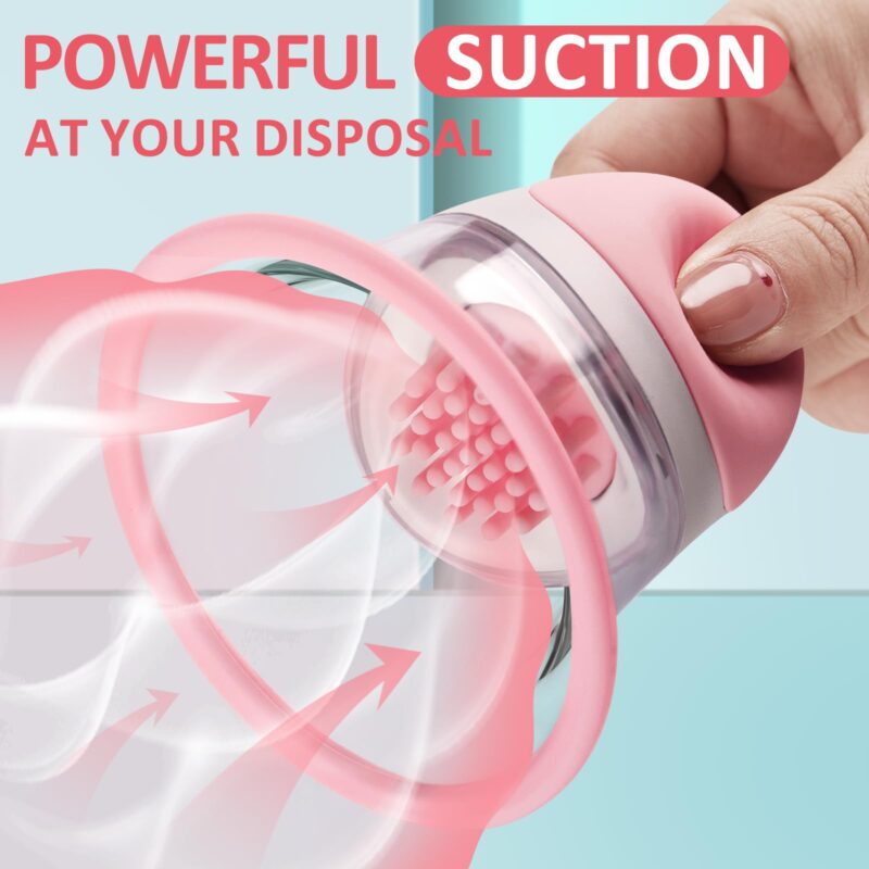 Vibrating Sucking 360° Rotational Stimulation Nipple Toy Clamps 2PCS - Image 3