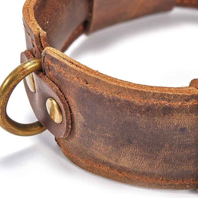 Brown Leather Adjustable Ankle Cuffs SM Toy - Image 4