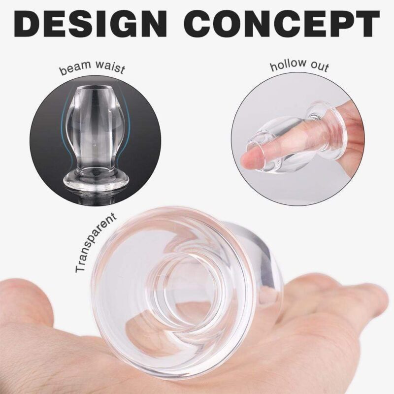 3PCs Transparent Butt Plugs Anal Douche - Image 2