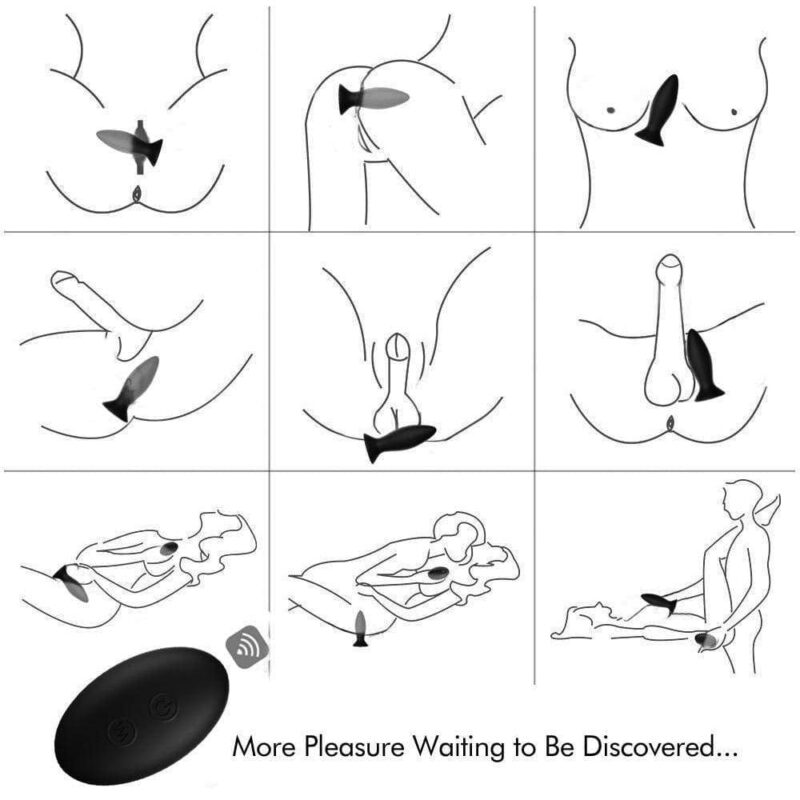 3Pcs 9 Vibrations Suction Cup Butt Plug Set - Image 3