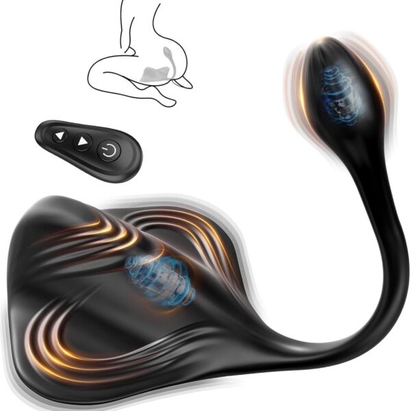 Dual Motor 9+9 Vibrator Anal Dildo Beads Prostate Massager & Penis Training Sit Ride Perineum Clitoral Stimulator
