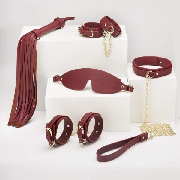 ROOMFUN Retro Red Leather Bondage Kit