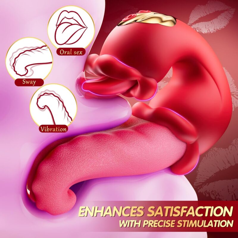 Twin Rose Tongue Teasing & Vibrating G-spot Vibrator - Image 6