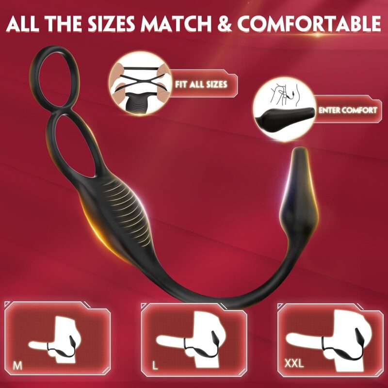 ARCHIE 4 in 1 Vibrating Prostate Massager and Cock Ring with Remote Control - Image 4