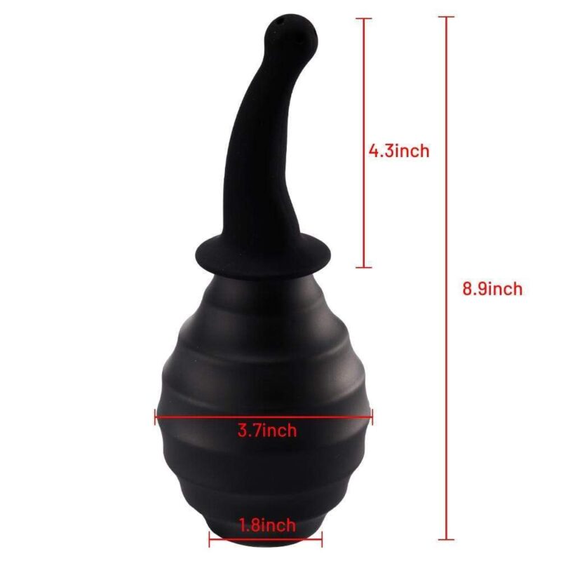 380ML Curved Tip Silicone Ribbed Anal Douche - Image 5