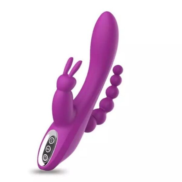 12 Functions Rabbit Vibrator G-spot Clit and P-spot Anal Vibrator Triple Curve