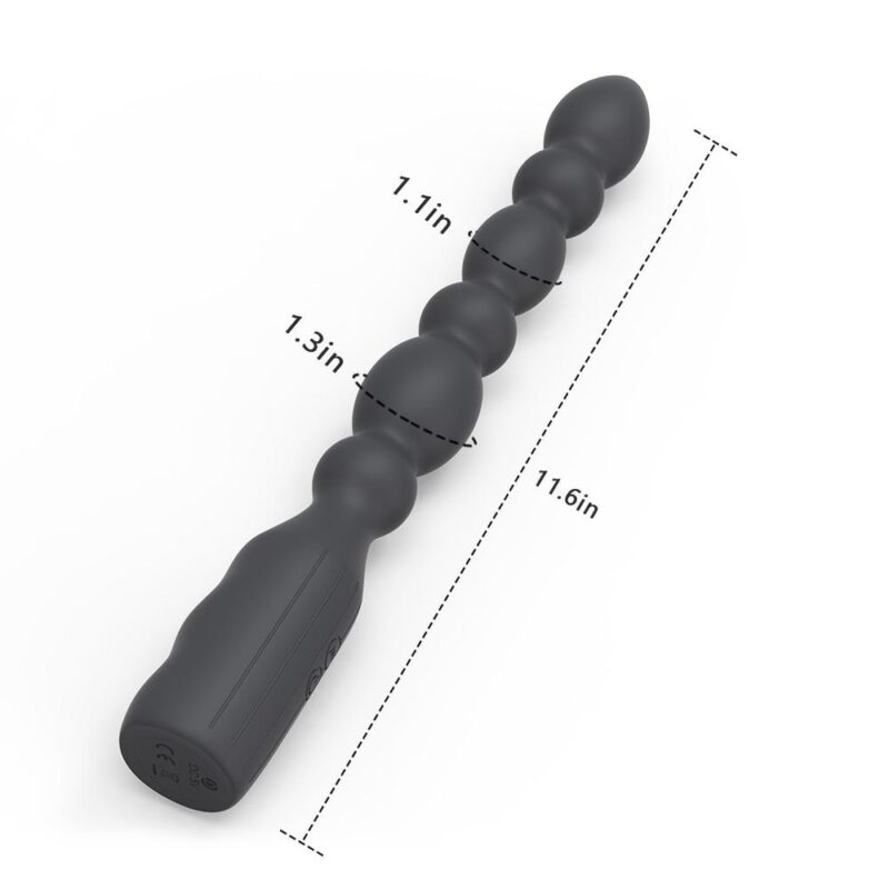 10 Vibration Different Beads Plug Manual Anal Vibrator - Image 5