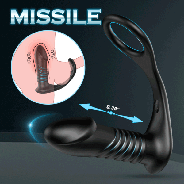 10 Thrilling Vibration 3 Thrusting Silicone Remote Control Anal Vibrator