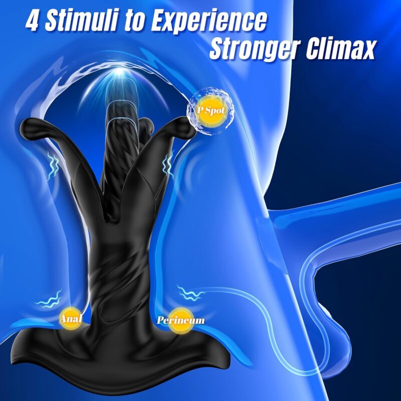 9 Tension Shock Flapping & 9 Thrusting Vibrating Prostate Massager & Uterine Stimulator - Image 3