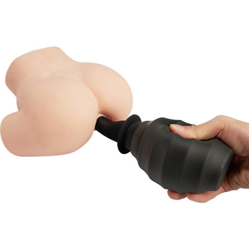 380ML Curved Tip Silicone Ribbed Anal Douche - Image 2