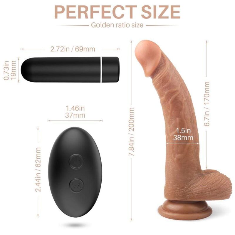 Realistic Vibrating Dildo with a Bullet - Image 4