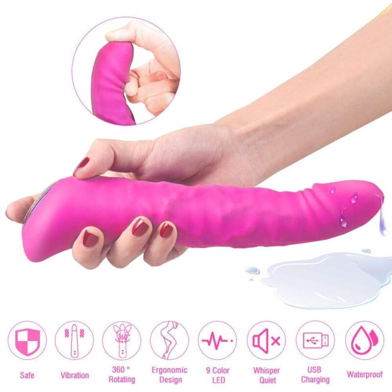 360° Rotating Realitic Dildo Vibrator - Image 7