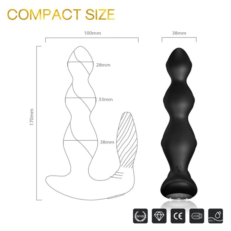 Hey heart pull beads Butt Plug - Image 3