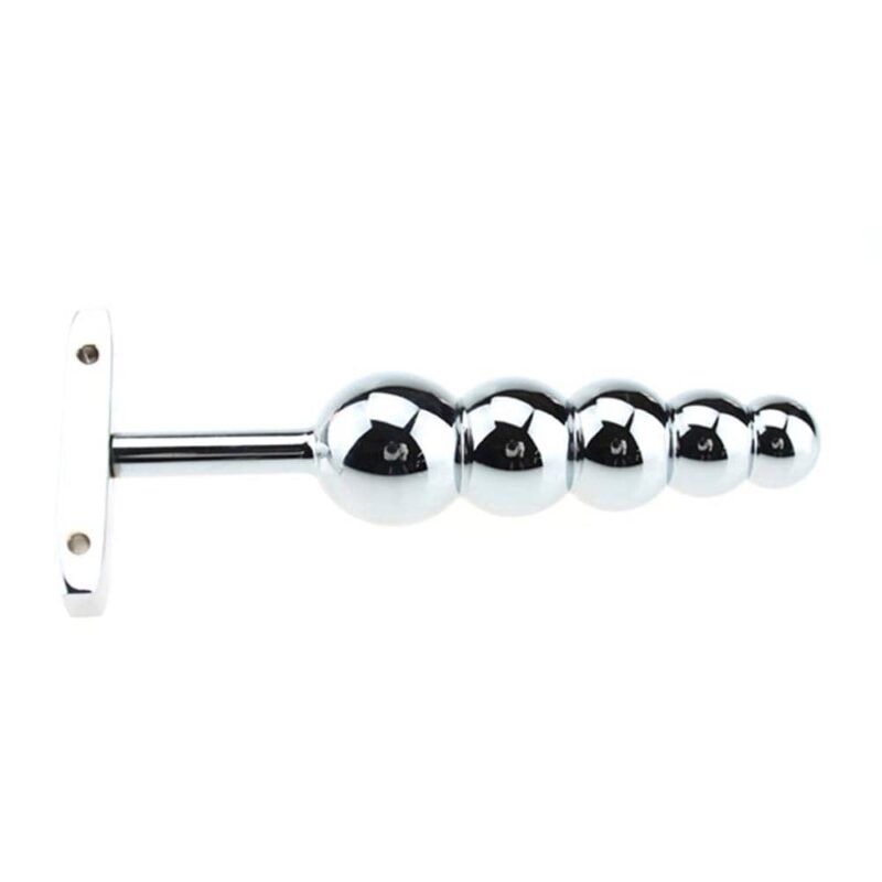 T-Handle Metal Anal Beads Butt Plug - Image 6
