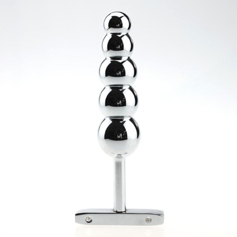 T-Handle Metal Anal Beads Butt Plug