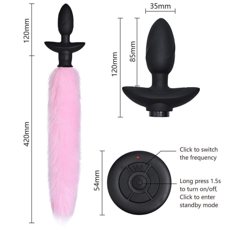 Pink FOX TAIL Anal Plug - Image 6