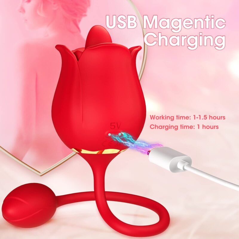 Fiona-Clit Licking Rose Toy With Vibrating Egg - Image 2