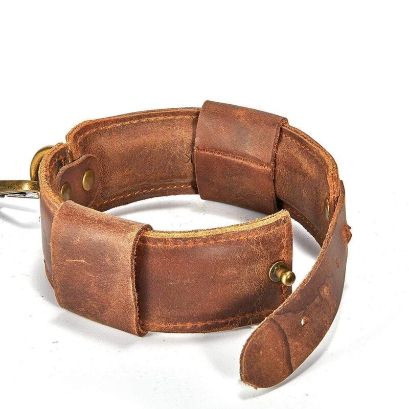 Brown Leather Adjustable Ankle Cuffs SM Toy - Image 5
