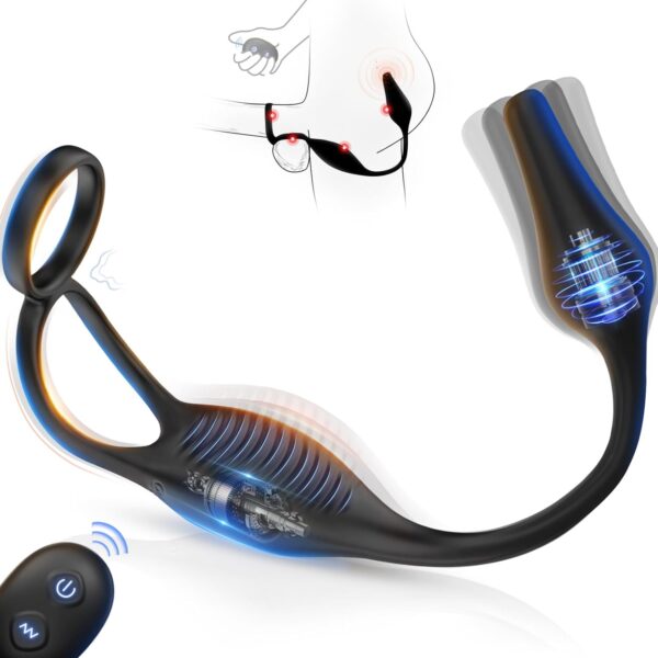ARCHIE 4 in 1 Vibrating Prostate Massager and Cock Ring with Remote Control