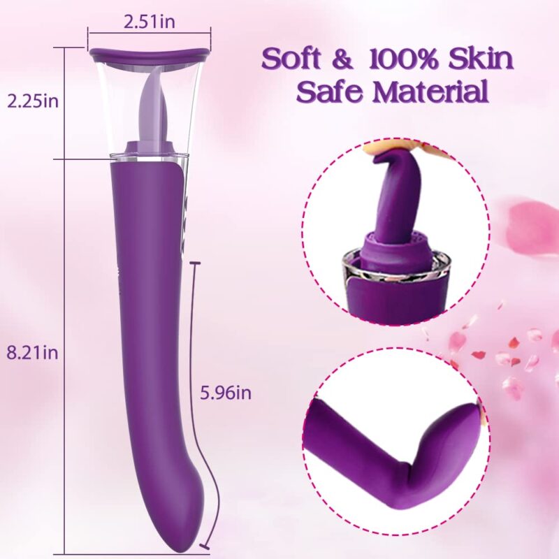 Succion-Female Sucking Licking Vibrating Tongue Oral Clitoris G-spot Vibrator Stimulator - Image 6