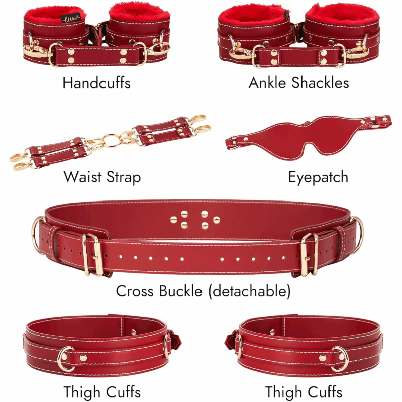 Sex Bondage BDSM Kit Restraints 7PCS Sets