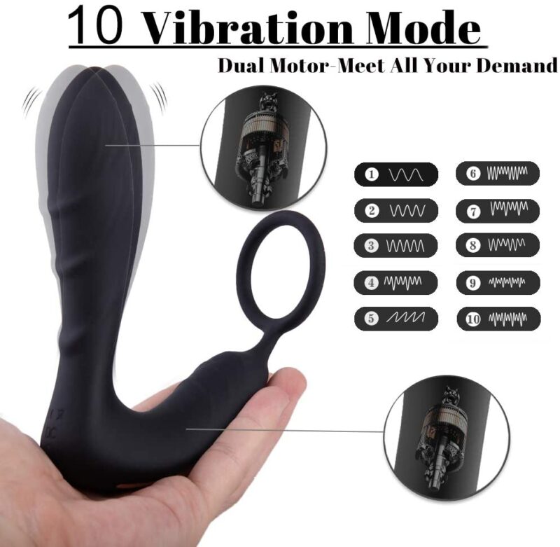 Anal Vibrator with Penis Ring - Image 2