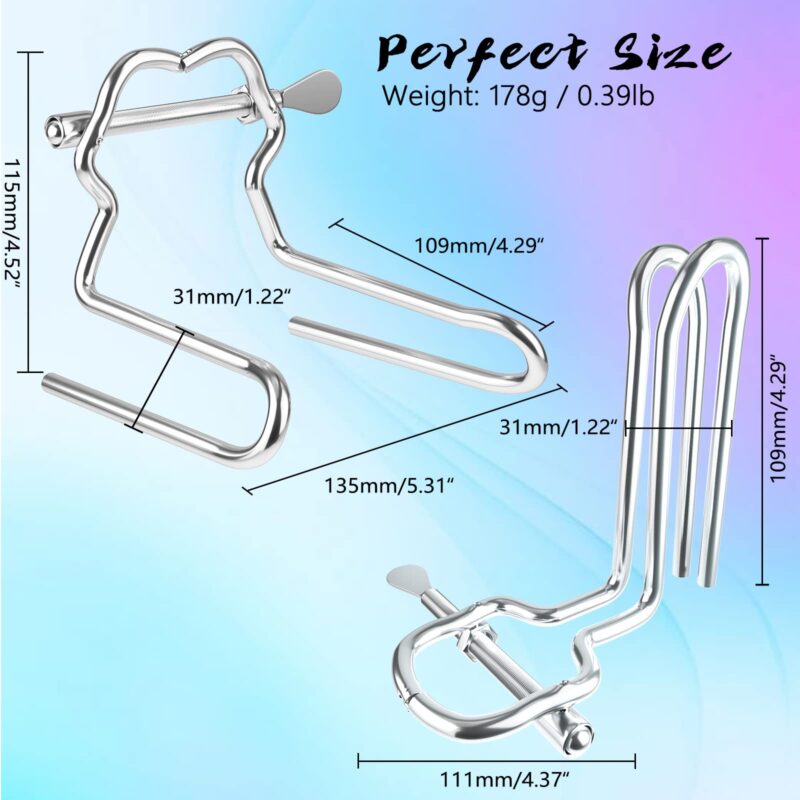 Steel Material Anal/Vaginal Expander Stainless BDSM Sex Toy for Men/Women - Image 5