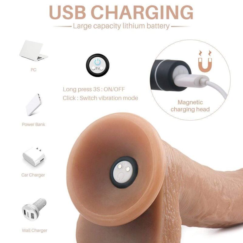 Realistic Vibrating Dildo with a Bullet - Image 5