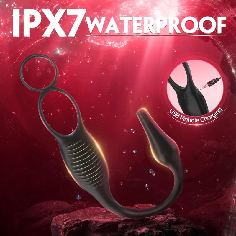 ARCHIE 4 in 1 Vibrating Prostate Massager and Cock Ring with Remote Control - Image 6