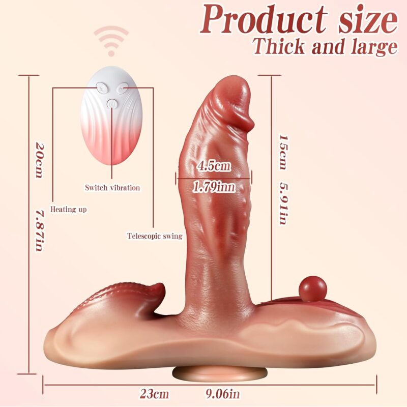 Upgraded 10 Thrusting 7 Vibrating Swing Heating Sit and Ride Dildo With Suction Cup - Image 8