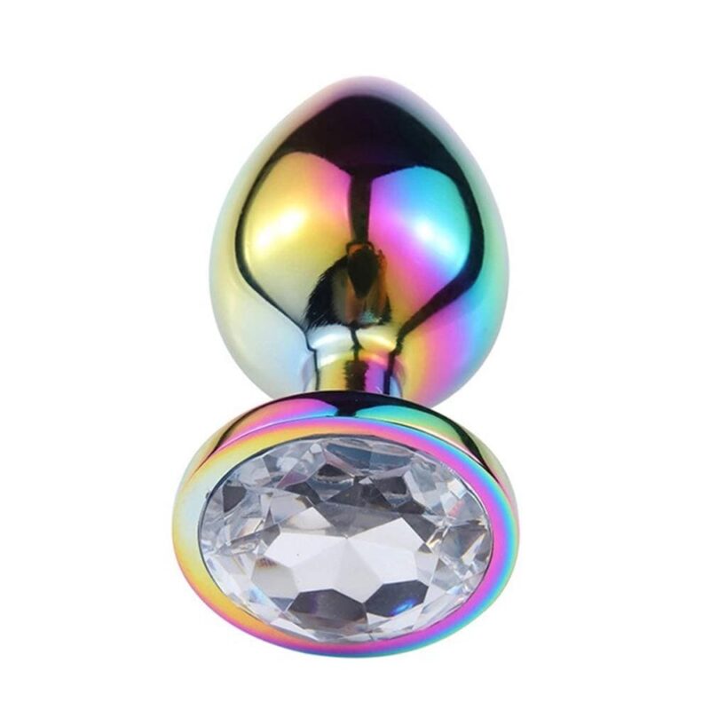 3pcs Stainless Steel Colorful Luxurious Diamond Butt Plugs Set - Image 6
