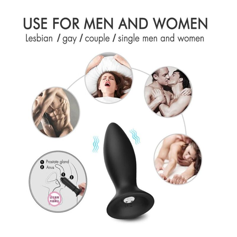 3Pcs 9 Vibrations Suction Cup Butt Plug Set - Image 4